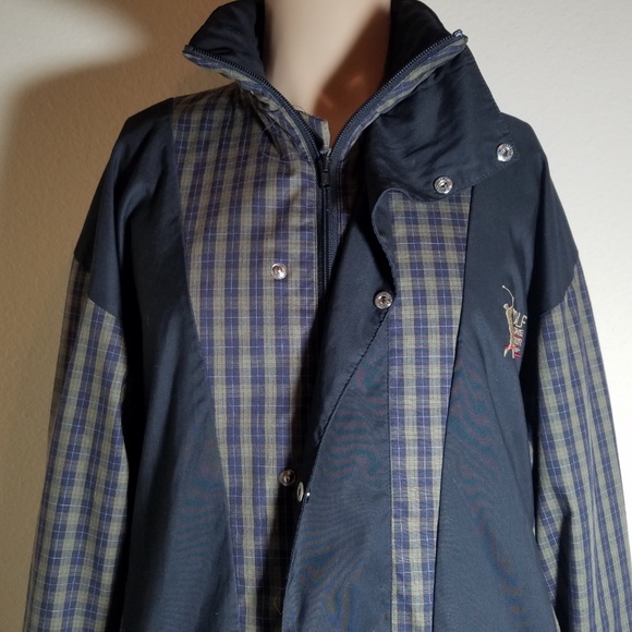 Gore Tex Plaid Golf Zip Up Windbreaker Jacket - Picture 3 of 8